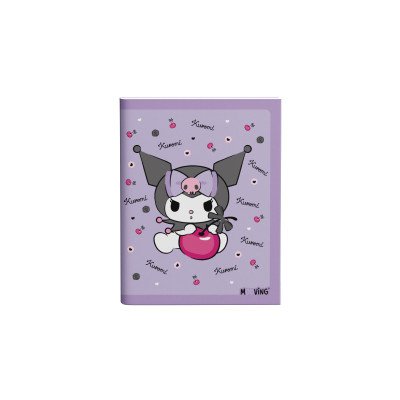 Cuaderno 16x21 cm tapa flexible Kuromi x 48 hojas rayado Mooving