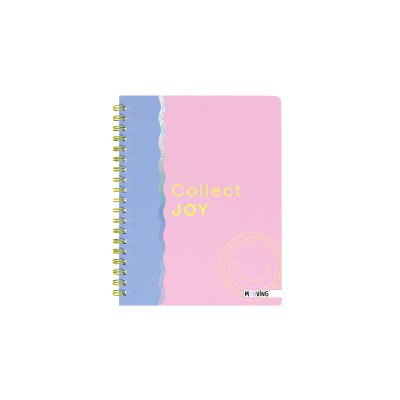 Cuaderno 16x21 cm con espiral tapa dura Pastel Block II x 80 hojas rayado Mooving