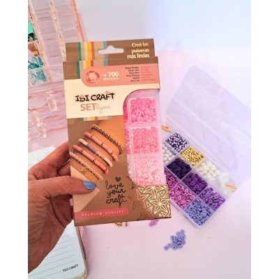 Set de bijouterie rosa Ibicraft