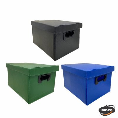 Caja archivo multionda 40x32x22 cm con tapa colores clásicos Rideo