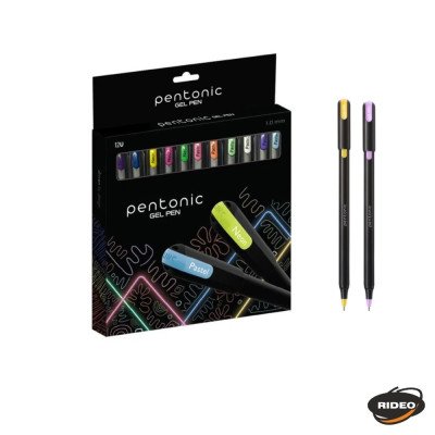 Bolígrafo Gel Pentonic blíster x12 unidades : colores neón +colores pastel Linc