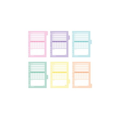 Separadores A4 Pastel para 6 materias FW