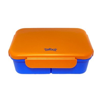Contenedor hermético rectangular azul naranja 1000 ml Talbot