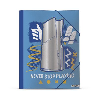 Carpeta Oficio 3 Solapas Playstation II Mooving