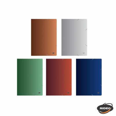 Carpeta Doble Oficio 3 solapas Metal con elástico Rideo