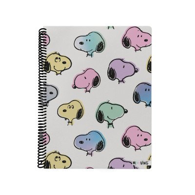 Cuaderno con espiral A4 tapa flexible Snoopy II x 80 hojas rayado Mooving