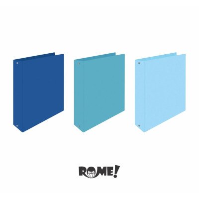 Carpeta 3 anillos 40 mm cartone tonos azules Rome