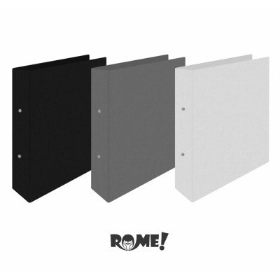 Carpeta A4 2 anillos de 40 mm tonos grises Rome