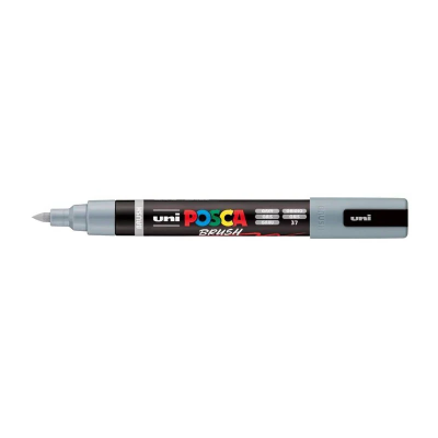 Marcador Posca PC-5BR Gris Punta pincel Uni