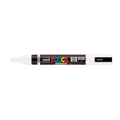 Marcador Posca PC-5BR Blanco Punta pincel Uni