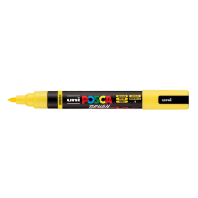 Marcador Posca PC-5BR Amarillo Punta pincel Uni