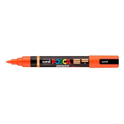 Marcador Posca PC-5BR Naranja Punta pincel Uni