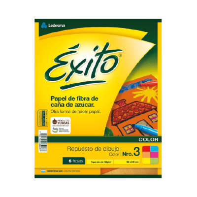 Repuesto Nº3 de dibujo x6 hojas de colores Éxito