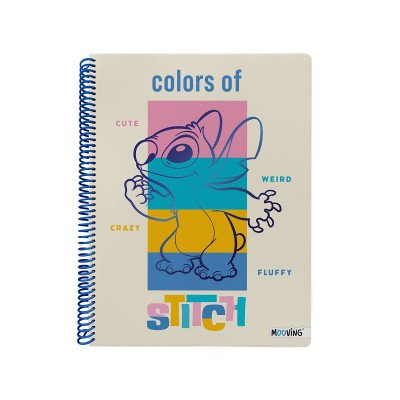 Cuaderno con espiral A4 tapa flexible Stitch I x 80 hojas cuadriculado Mooving