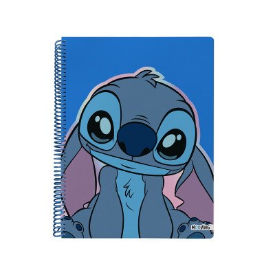 Cuaderno con espiral A4 tapa flexible Stitch I x 80 hojas rayado Mooving