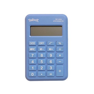 Calculadora portátil 8 dígitos celeste DC-210 Talbot