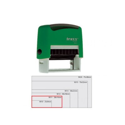 Sello automático 9011 de 38x14 mm verde Traxx