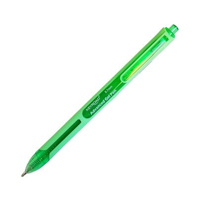 Bolígrafo Gel retráctil 0.7mm verde pastel cuerpo de goma Keyroad