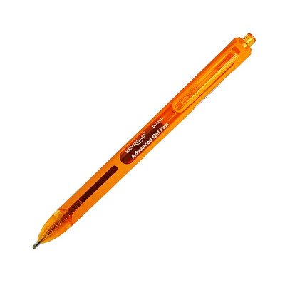 Bolígrafo Gel retráctil 0.7mm naranja cuerpo de goma Keyroad