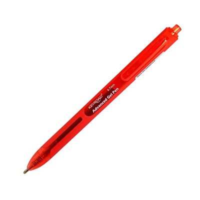 Bolígrafo Gel retráctil 0.7mm rojo cuerpo de goma Keyroad