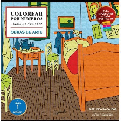 Libro para Pintar Obras de Arte por números Editorial Splash