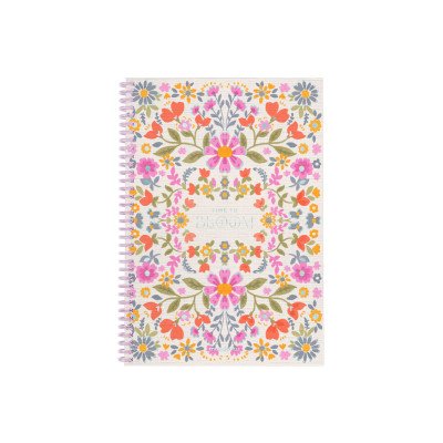 Cuaderno A4 tapa semirrígida Belle bloom x80 hojas cuadriculado con espiral FW