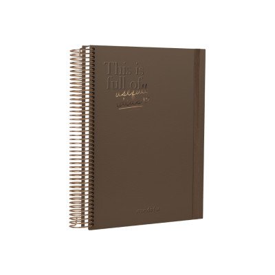 Cuaderno 16x21 cm tapa dura Premium Coffe ideas x96 hojas con espiral FW