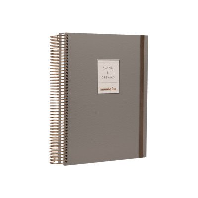Cuaderno 16x21 cm tapa dura Premium Coffe plans x96 hojas con espiral FW