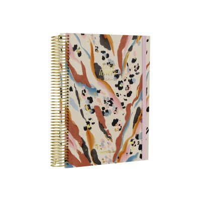 Cuaderno 16x21 cm tapa dura Premium Belle animal print x96 hojas con espiral FW