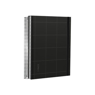 Cuaderno 16x21 cm tapa dura Premium B-Pack Black grid x96 hojas FW