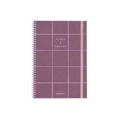 Cuaderno A4 tapa Premium Neo Pink grid x120 hojas rayado con espiral FW