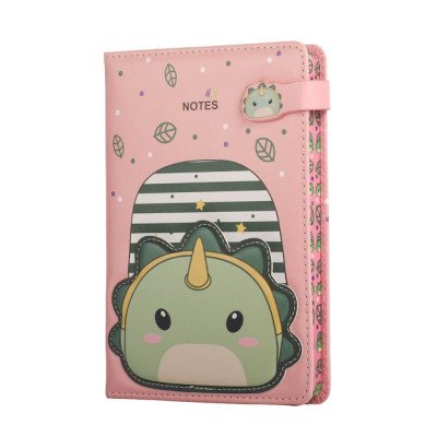 Cuaderno PU 13x18 cm  Happy Bits 🐲 Dragón x80 hojas rayadas con lengueta Talbot