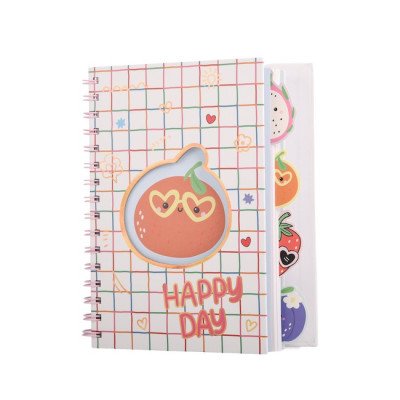 Cuaderno 13x18 cm con índice Happy Bits 🍊 Orange x80 hojas rayadas Talbot