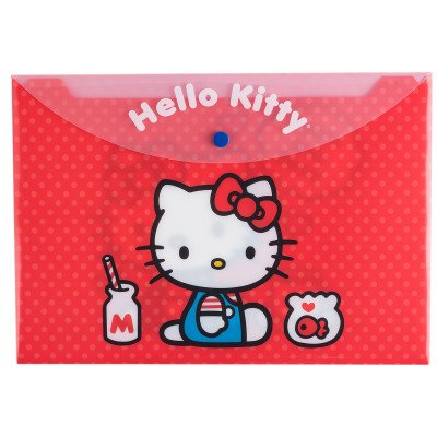 Sobre A4 con botón Hello Kitty Mooving
