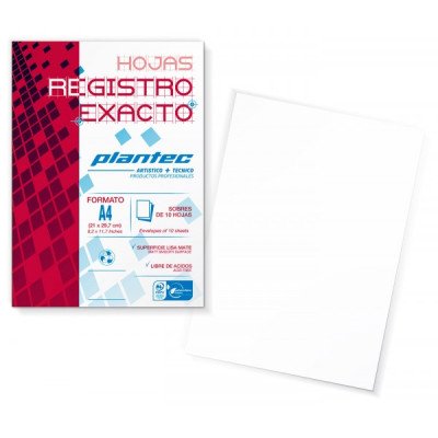 Papel A3 para Dibujo de 210 gramos tipo Registro Exacto x10 hojas Plantec
