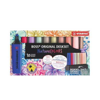 Set Resaltadores Boss Nature Wildflower  x10 unidades Stabilo