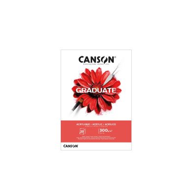 Block A5 de 300 gramos Graduate Acrilic x20 hojas Canson