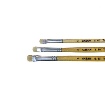 Pincel de cerda Sintética Lengua de Gato Corto Serie 80 Casan desde Nº4