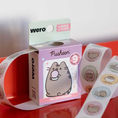 Stickers Bullet roll mas de 300 stickers Pusheen Wero