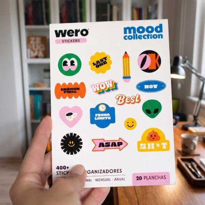Block mas de 400 Stickers Organizadores Exams Wero