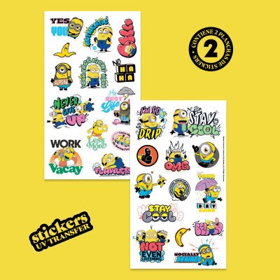 Stickers para botella por 2 planchas Minions Wero