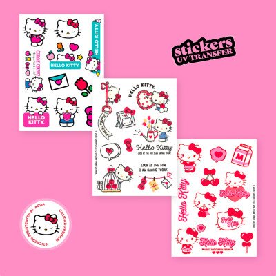 Stickers para celular x3 planchas Hello Kitty Wero