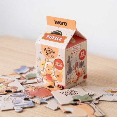Mi primer puzzle, doble puzzle con 12 piezas grande Winnie the Pooh Wero