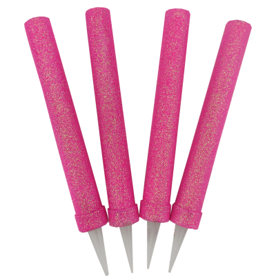 Bengala de 12 cm gibreada rosa Low Cost