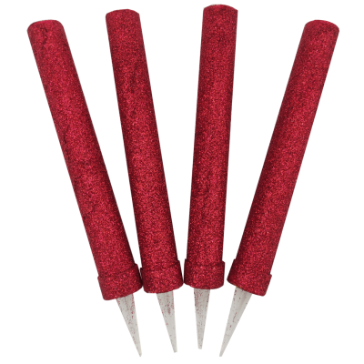 Bengala de 12 cm gibreada roja Low Cost