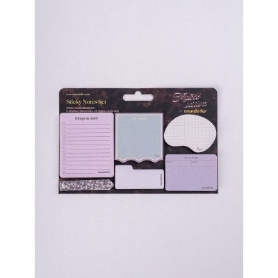 Set Sticky Notes Box x6 diseños de 30 hojas cada uno Malbec FW