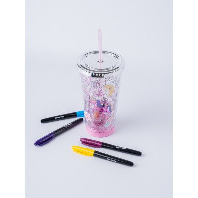Kit de coloreo + vaso Tumbler Rainbow Fun World FW