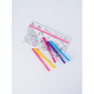 Kit de coloreo + cartuchera Rainbow Fun World FW