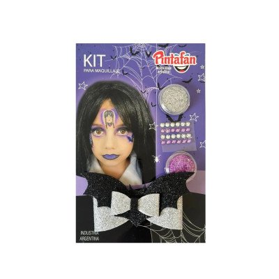 Kit maquillaje Acua+Accesorios Merli Glam: Hebilla glitter Araña+2glitter Pasta Creativa
