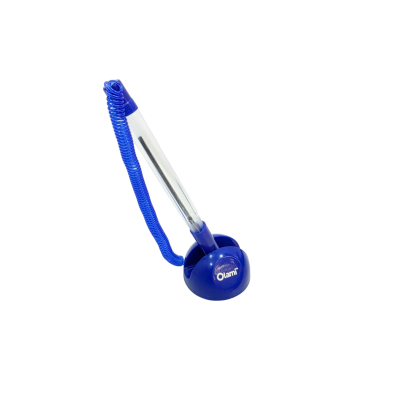 Bolígrafo de mostrador BM-303 base redonda tinta azul con cordón Olami